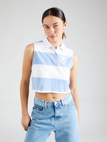 Tommy Jeans Top 'Letterman' in Blue: front