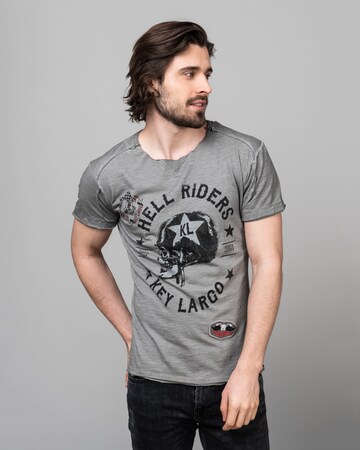 Key Largo T-Shirt 'HELL RIDERS' in Grau