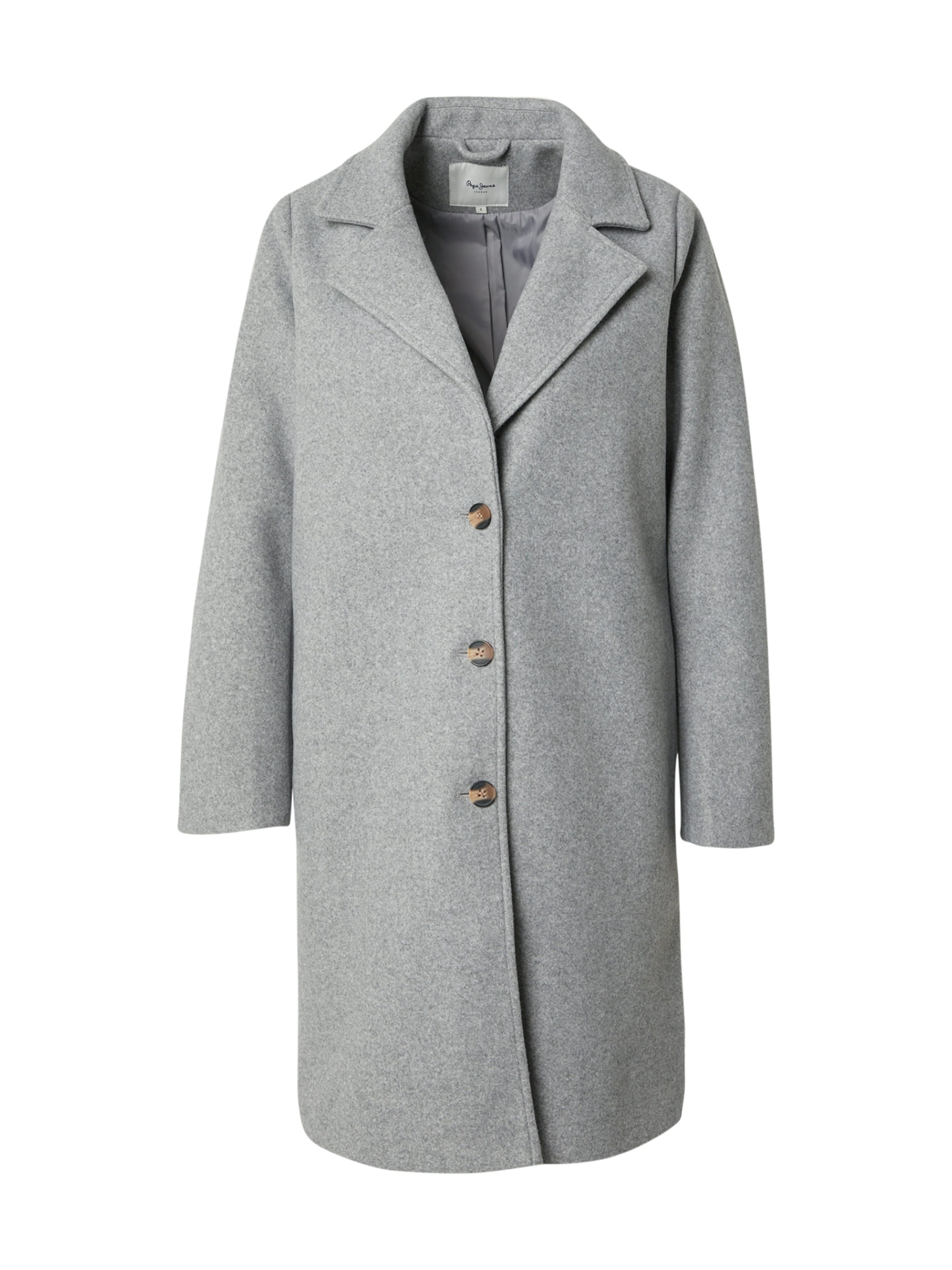 Pepe Jeans Преходно палто в сиво: отпред
