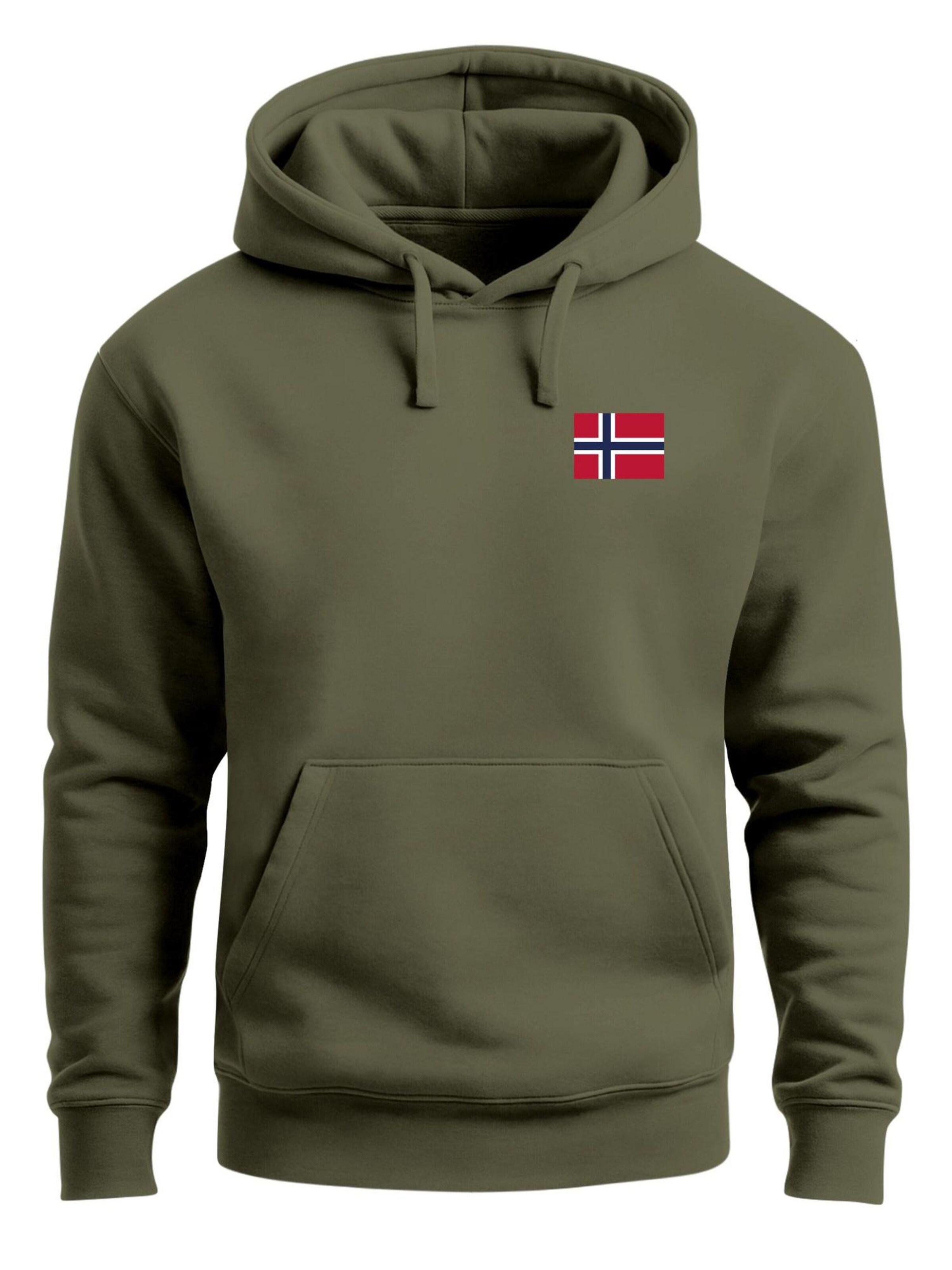 Neverless Sweatshirt 'Norwegen' in Green: front
