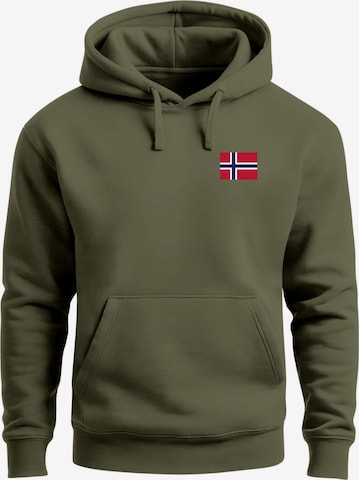 Neverless Sweatshirt 'Norwegen' in Green: front