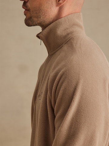 DAN FOX APPAREL Fleece Jacket 'Semih' in Beige