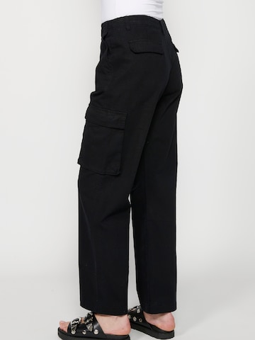 KOROSHI - regular Pantalón vaquero cargo en negro