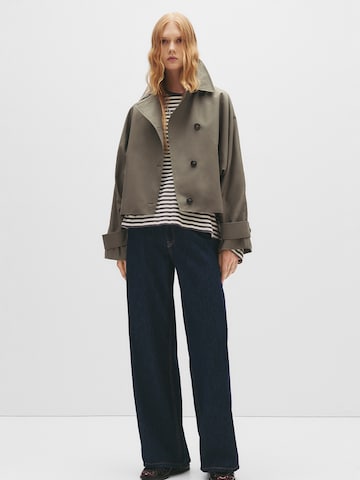 Manteau mi-saison Pull&Bear en vert : devant
