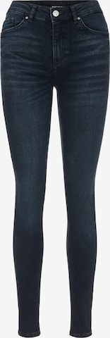 PIECES Skinny Jeans 'Delly' in Blauw: voorkant