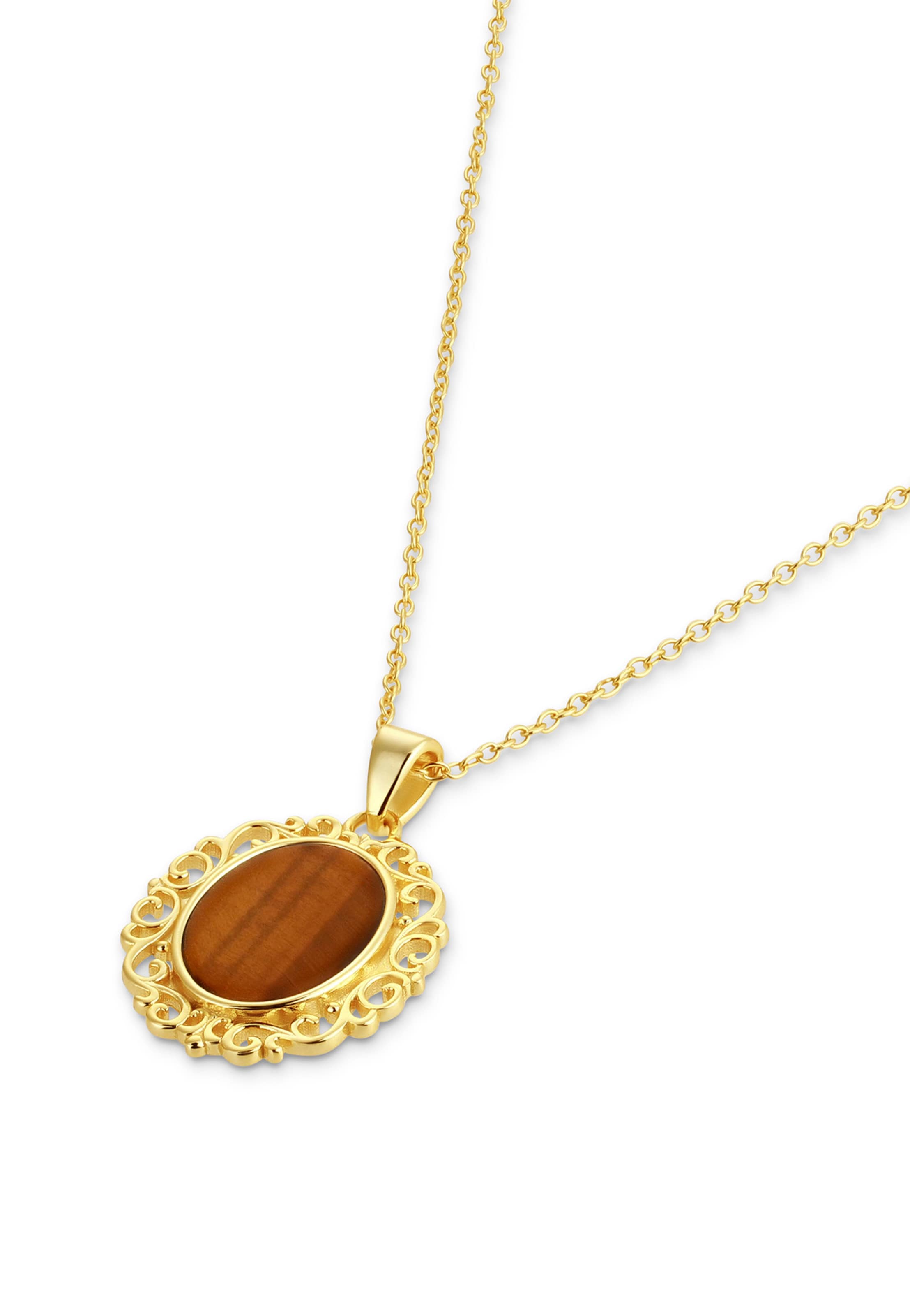 Collana 'Vintage Tiger Eye Pendant' di Commen Lines in oro