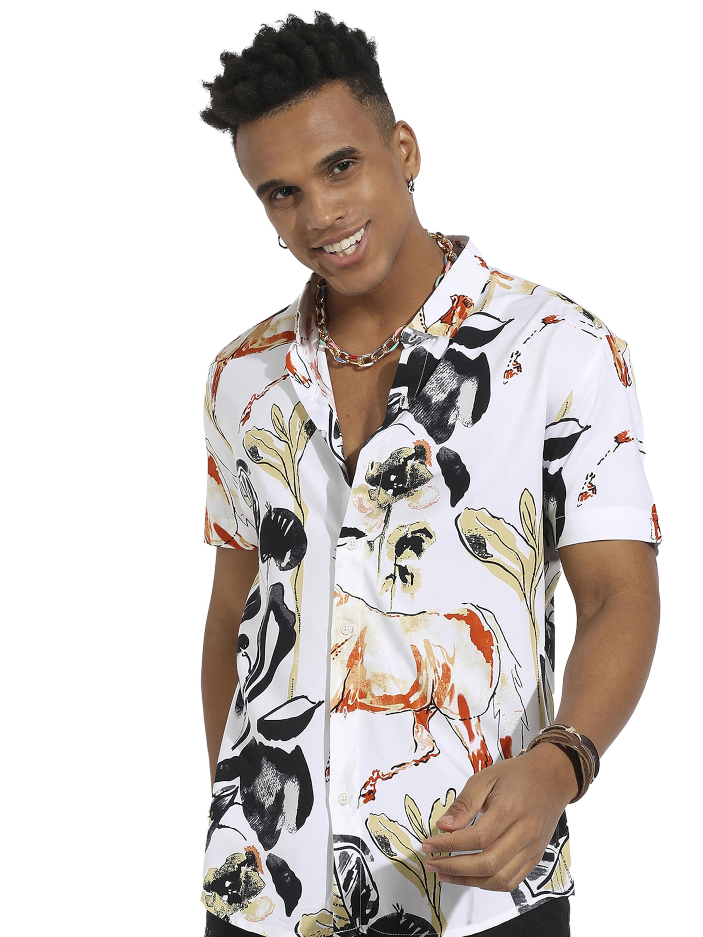 Campus Sutra - Ajuste regular Camisa ' Elias ' en Mezcla de colores: frente