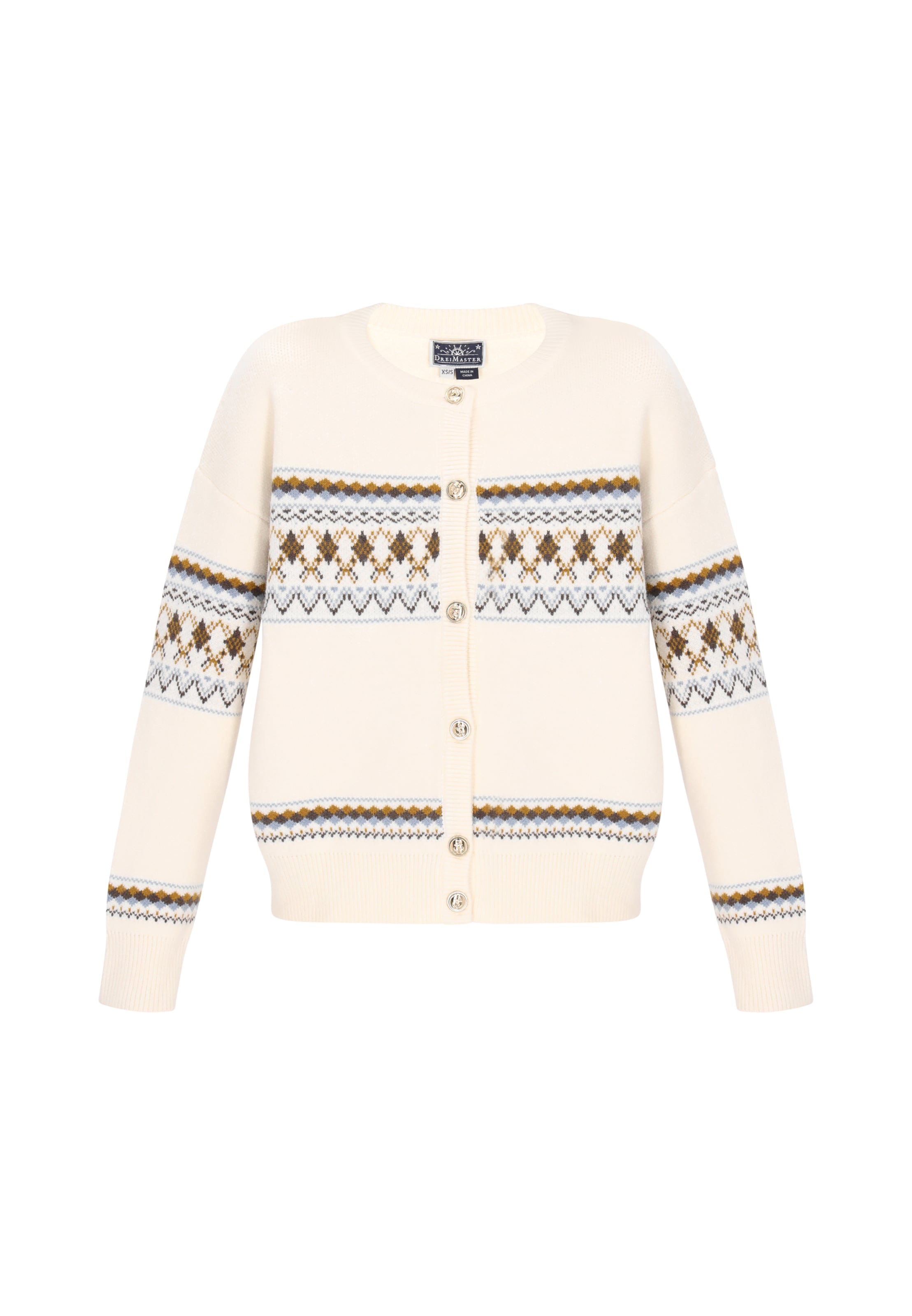 Cardigan DreiMaster Maritim en blanc : devant