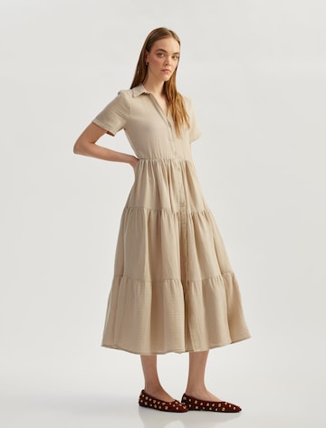 Koton Shirt dress in Beige: front