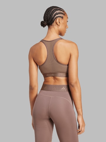 ADIDAS PERFORMANCE Μπουστάκι Αθλητικό σουτιέν 'PWR MS HYGLM' σε καφέ