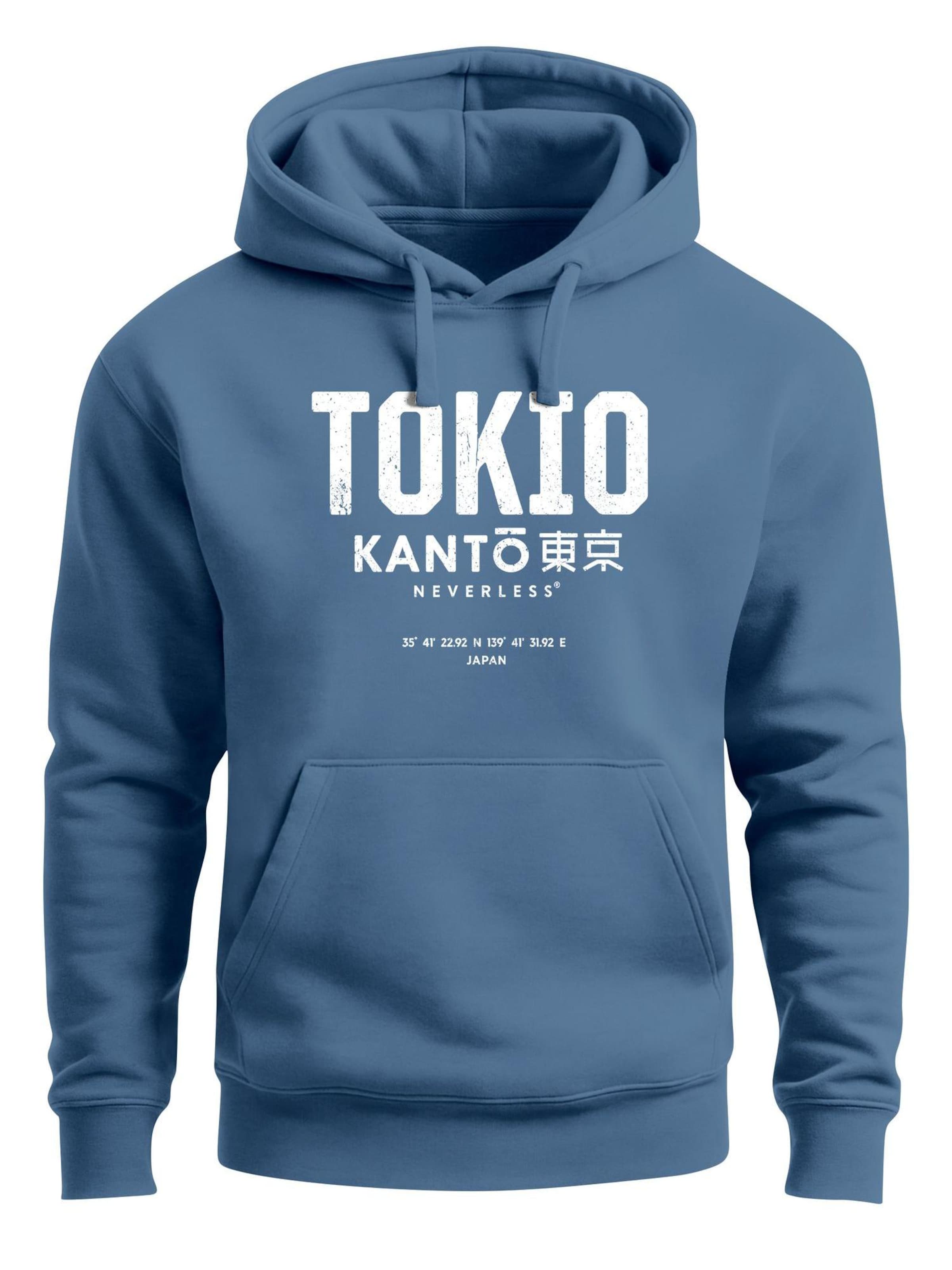 Neverless Sweatshirt 'Tokio' in Blue: front