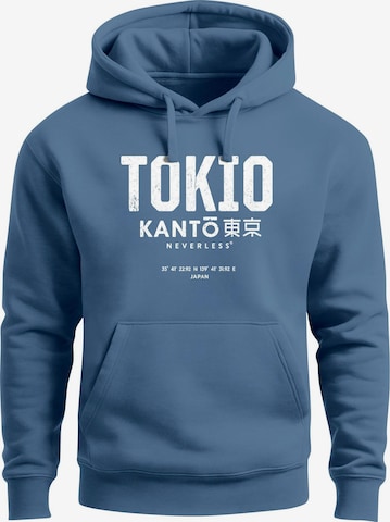 Neverless Sweatshirt 'Tokio' in Blue: front