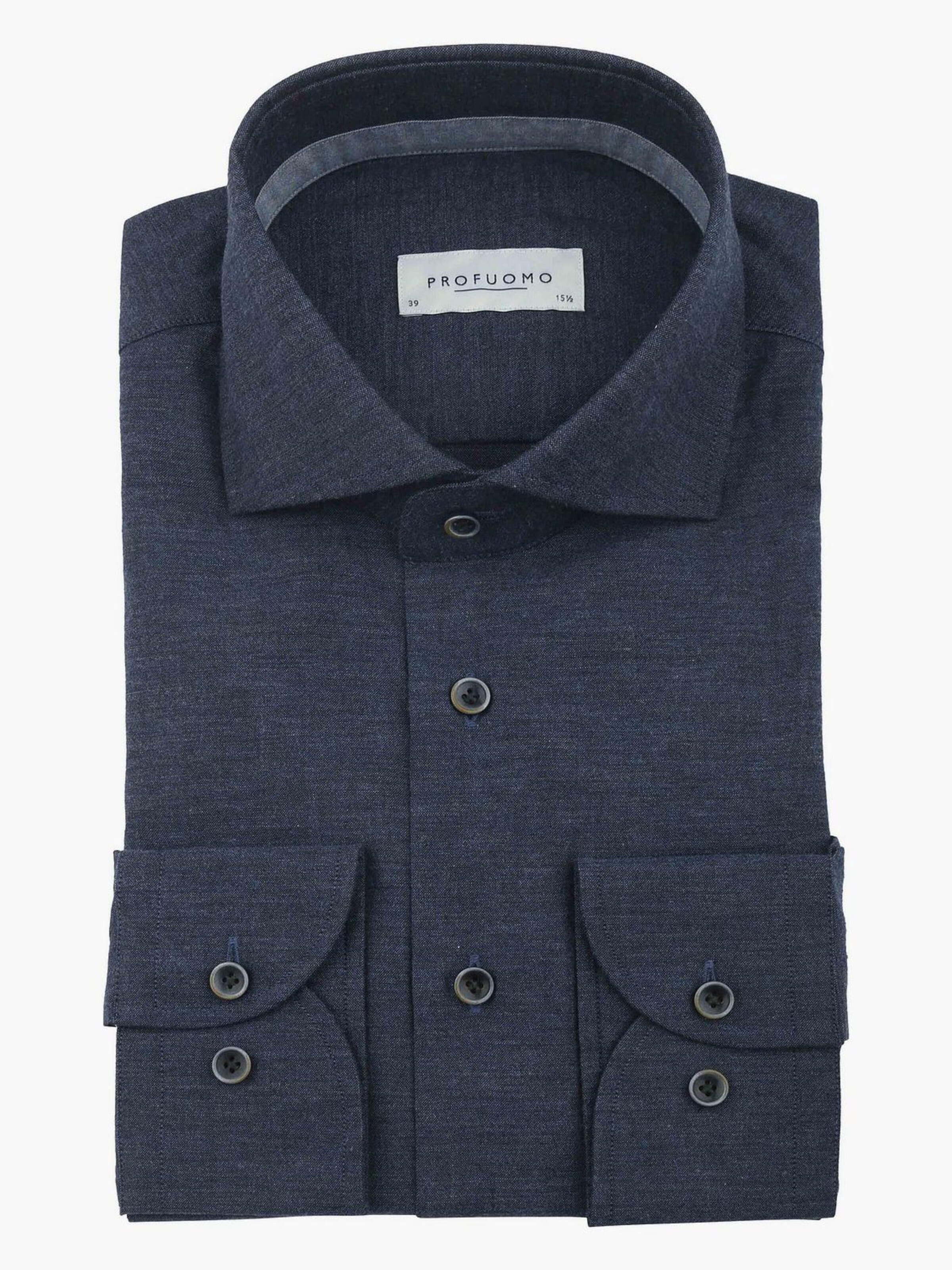 Profuomo Slim fit Button Up Shirt in Blue: front