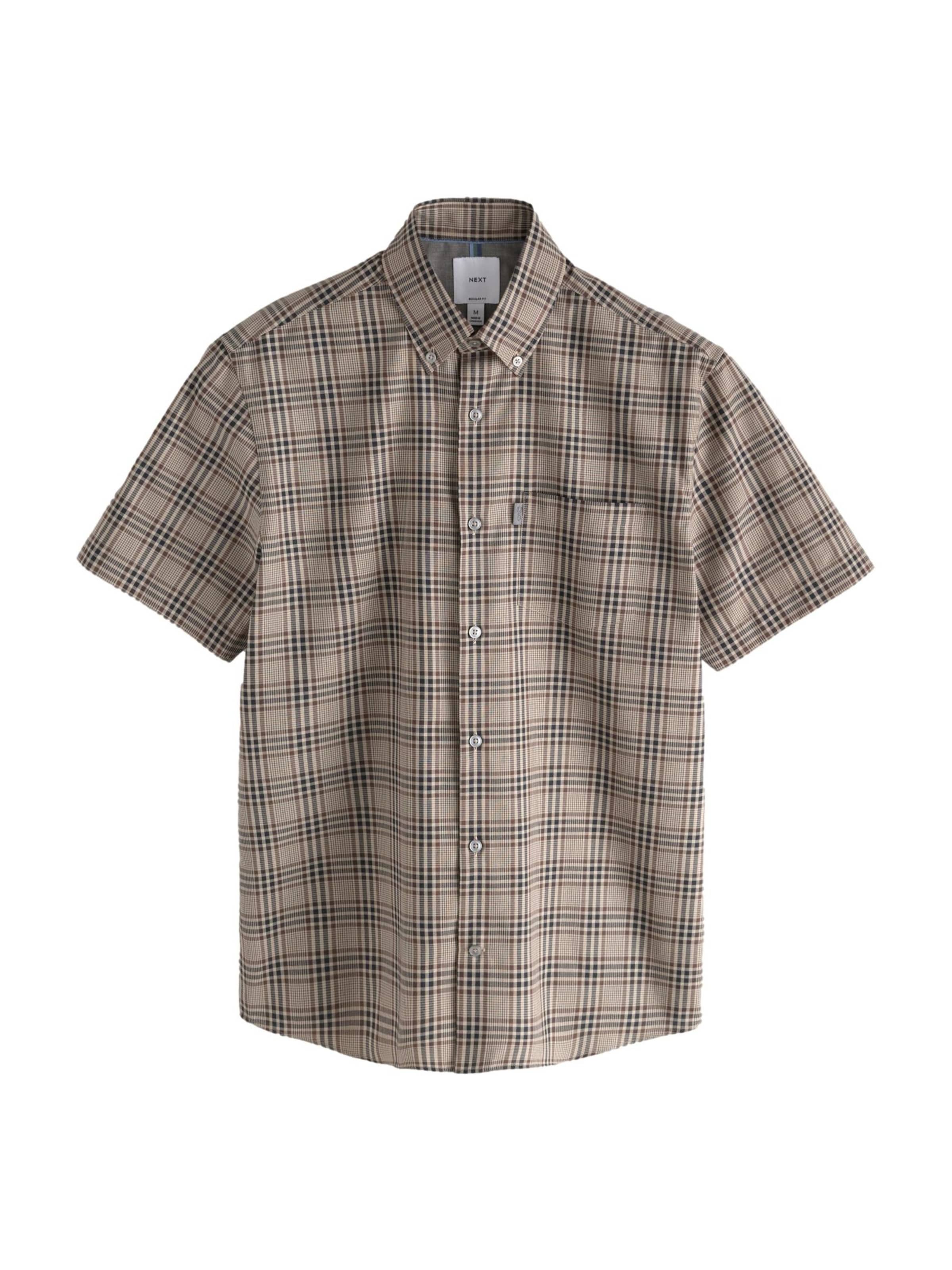 Next Regular fit Overhemd in Beige: voorkant