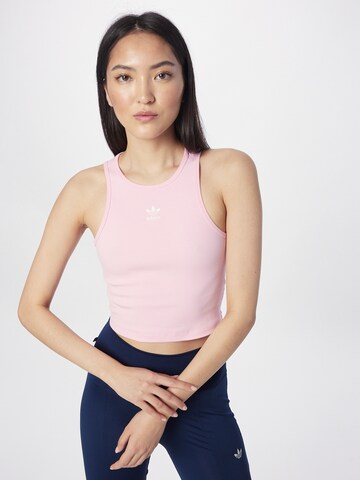 ADIDAS ORIGINALS Top 'Adicolor Essentials Rib' in Pink: Vorderseite