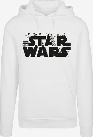 F4NT4STIC Sweatshirt 'Star Wars Minimalis' in Wit: voorkant