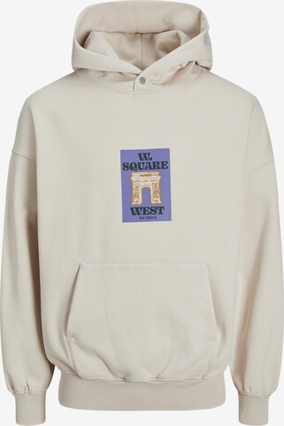 JACK & JONES Sweatshirt 'ONTARIO' in Beige: front