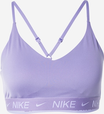 NIKE Спортивный бюстгальтер 'Indy' в Лиловый: спереди