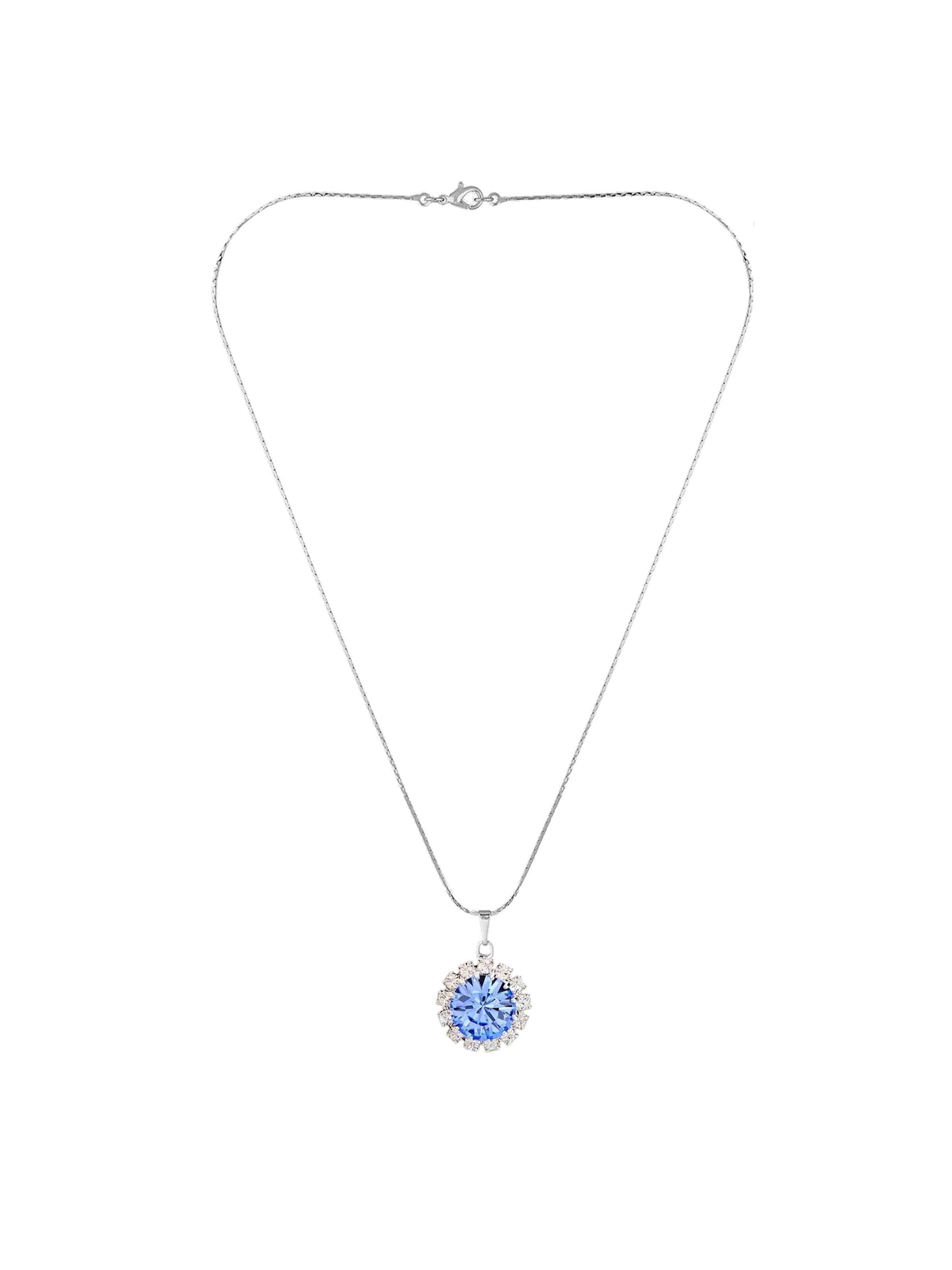 EXCLUSIVE EDITION Řetízek 'Saton adorned with Swarovski crystals' – modrá