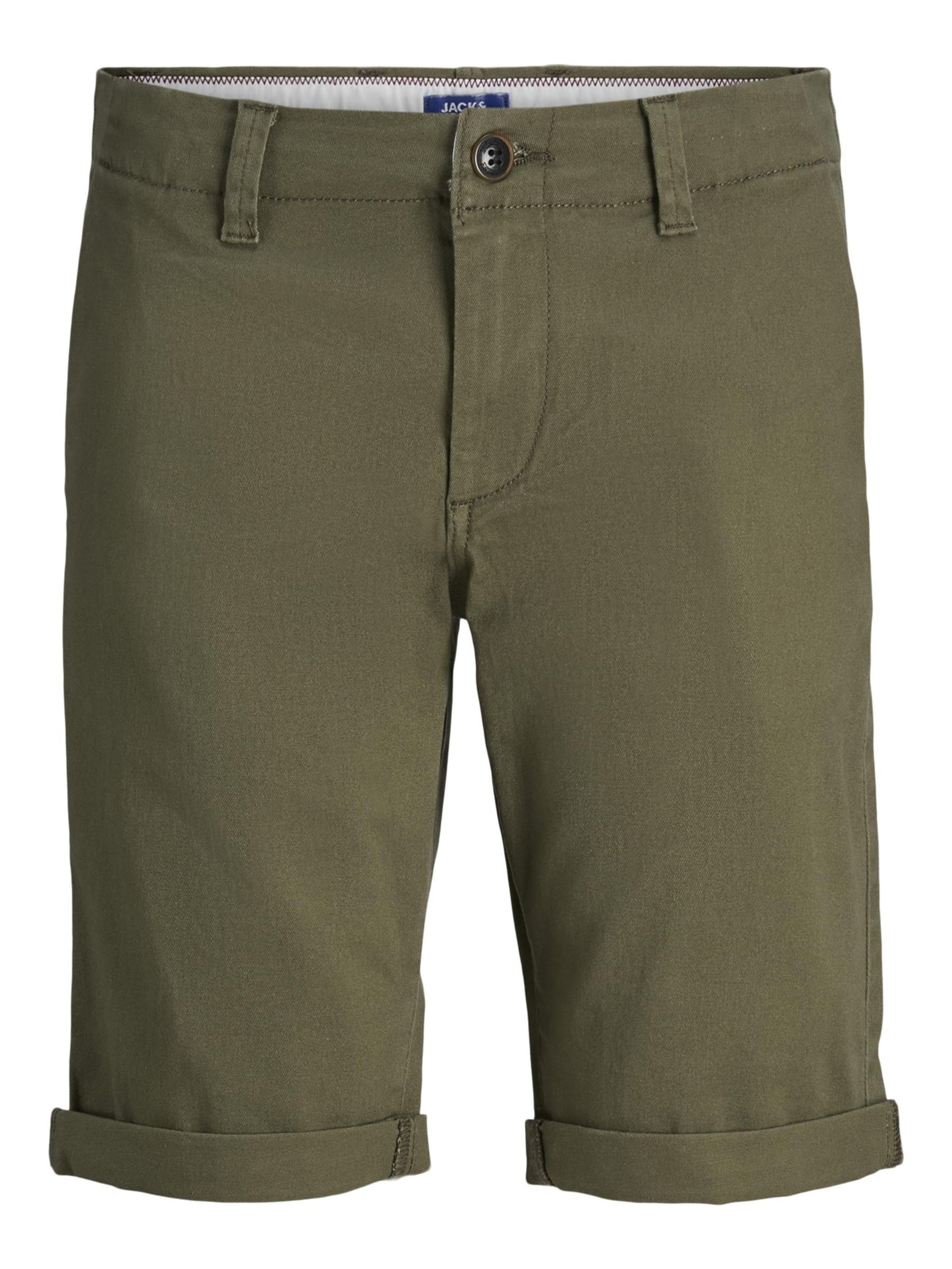 Jack & Jones Junior Regular Trousers 'JPSTDavid' in Green: front