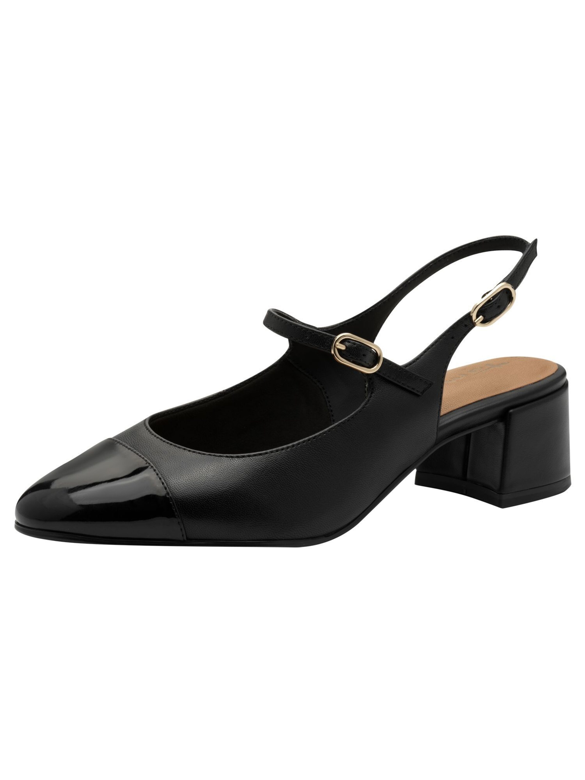 Escarpins à bride arrière Tamaris en noir : devant