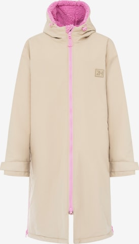 Zwillingsherz Wintermantel in Beige: voorkant