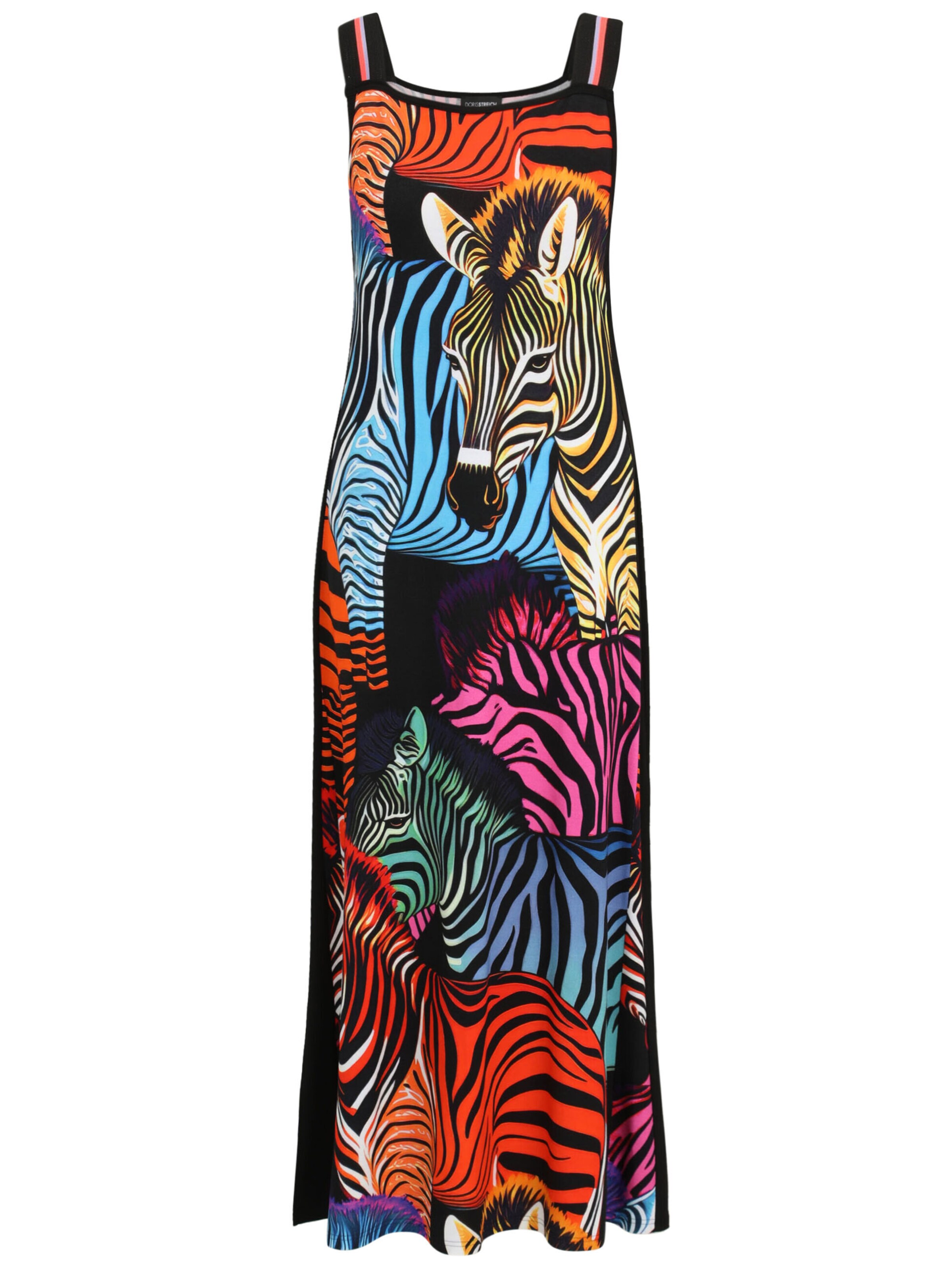 Doris Streich Maxi-Kleid mit Zebra-Print in Mischfarben: Vorderseite