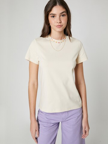 florence by mills exclusive for ABOUT YOU TShirt 'Cherry Pick' (OCS) in Beige: predná strana