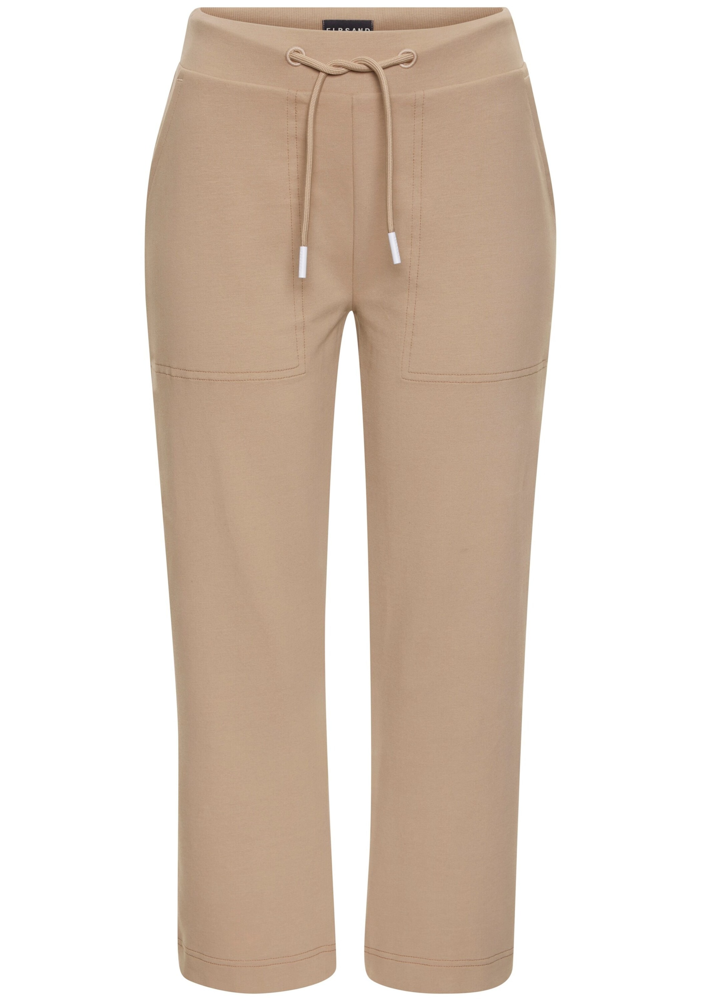 Elbsand Loosefit Hose in Beige: Vorderseite