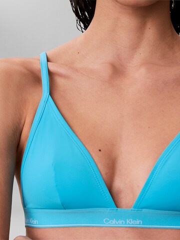 Calvin Klein Swimwear Triangel Bikinitop in Blauw