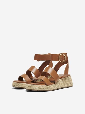 ONLY Sandalen met riem 'Minerva-1' in Bruin