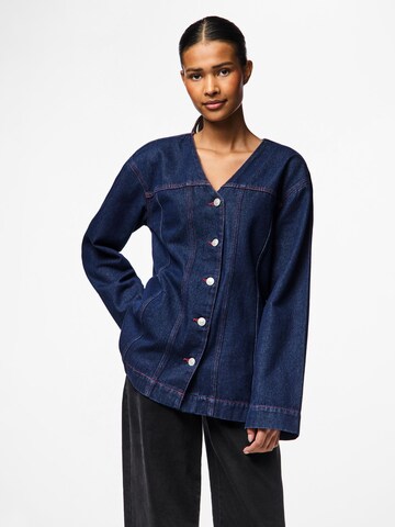 PIECES Bluse 'PCDemi' i blå: forside