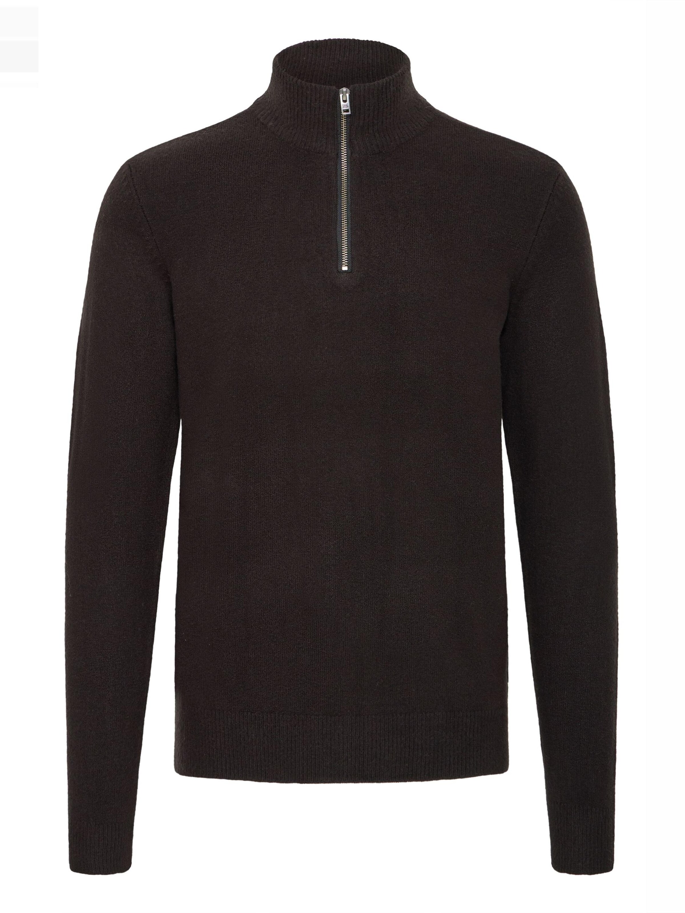 Casual Friday - Jersey ' CFHEINE halfzip ' en negro: frente
