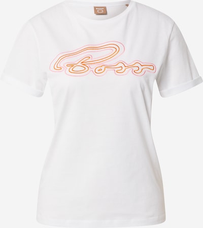 BOSS Orange T-Shirt 'Esummer' in orange / rosa / weiß, Produktansicht