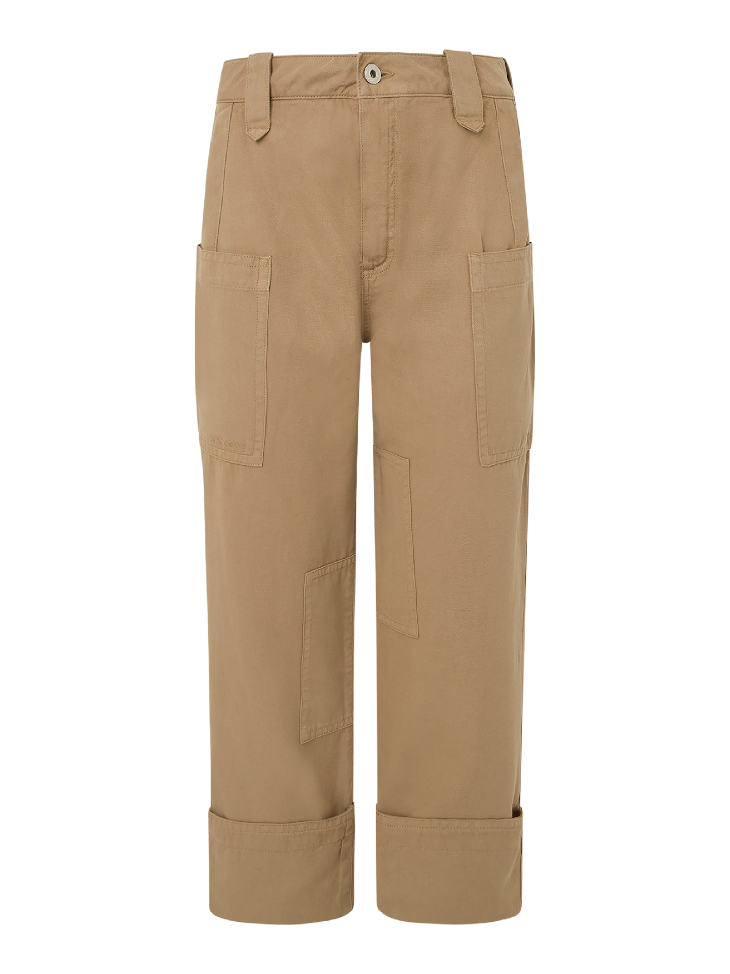 Pepe Jeans Loose fit Cargo Pants 'ANAIS' in Beige: front