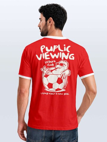 Neverless Shirt 'Public Viewing' in Red: front