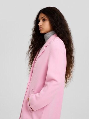 Bershka Přechodný kabát – pink