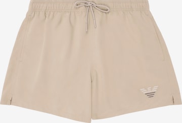 Shorts de bain Emporio Armani en beige : devant