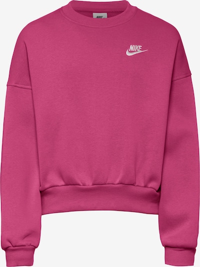 Megztinis be užsegimo 'CLUB FLC' iš Nike Sportswear, spalva – tamsiai rožinė / balta, Prekių apžvalga