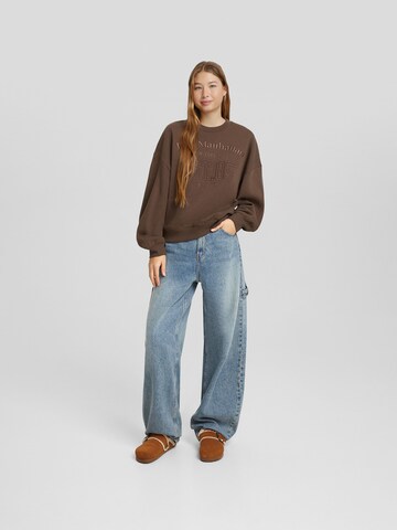 Sweat-shirt Bershka en marron