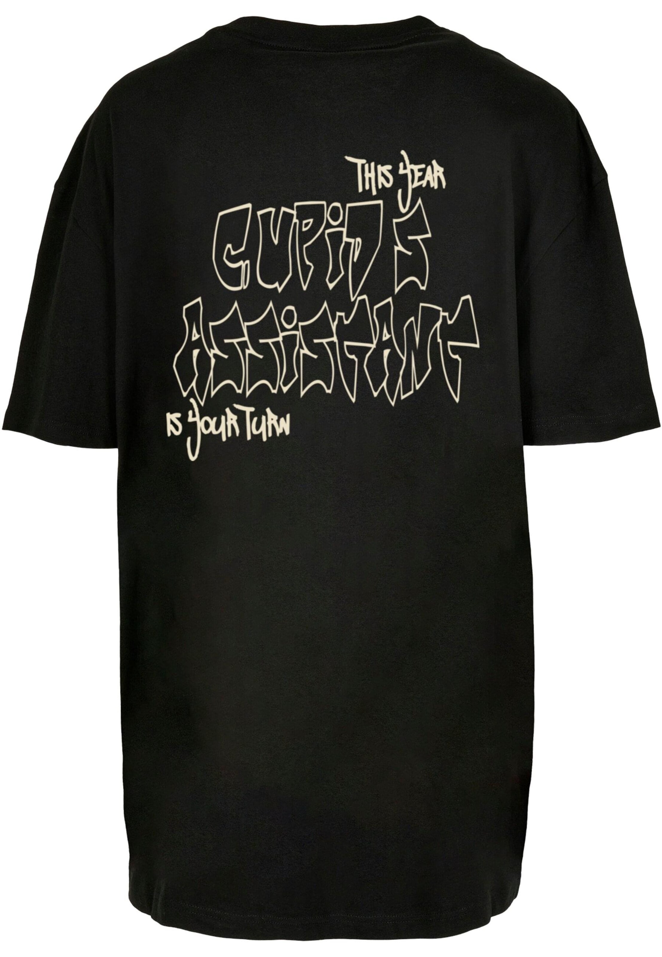 Merchcode T-Shirt 'Cupid´s Assistant' in Schwarz