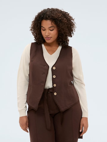 Gilet de costume Fiorella Rubino en marron