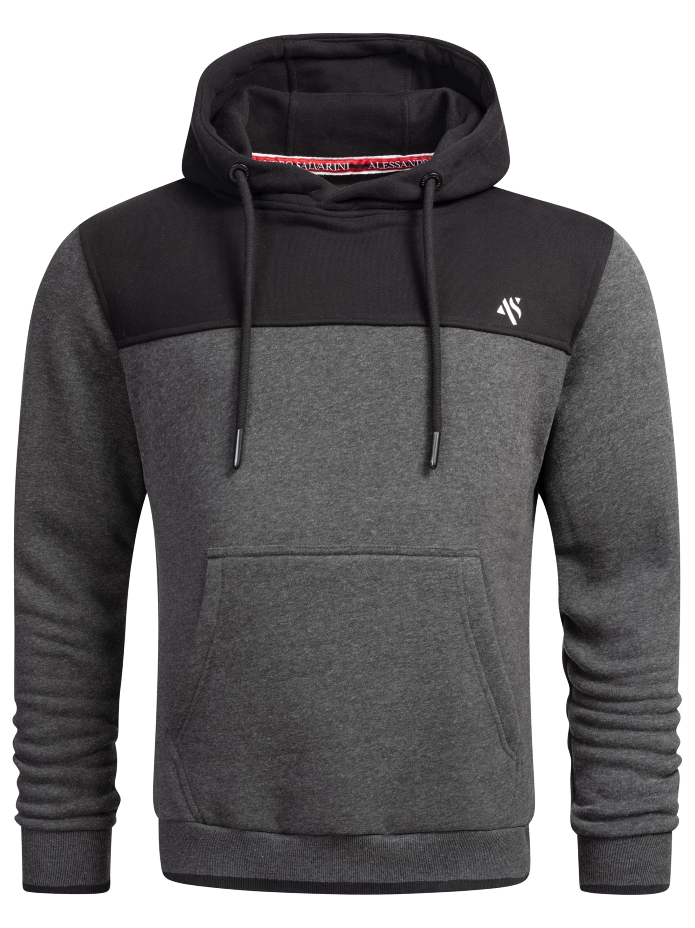 Alessandro Salvarini Sweatshirt 'Duori' in Grijs: voorkant