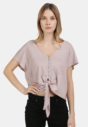 Camicia da donna di DreiMaster Vintage in rosa: frontale