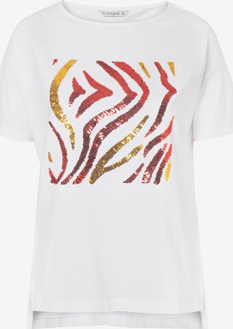 T-shirt 'MIZA 2' TATUUM en blanc : devant