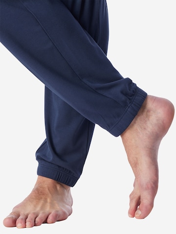 SCHIESSER Pyjama lang ' Selected Premium Warming ' in Blauw
