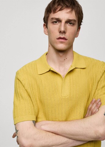 MANGO MAN Shirt in Yellow