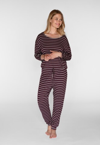 Pantaloncini da pigiama 'Johanne' di CC DK in lilla: frontale