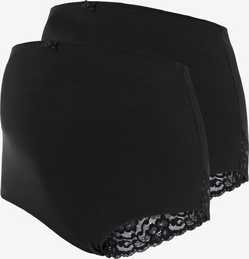 MAMALICIOUS - Cueca 'Amour' em preto: frente