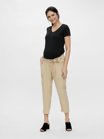 Regular Pantalon cargo 'MLBENITA' MAMALICIOUS en beige